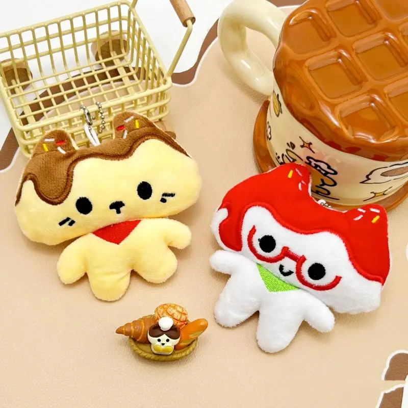 

1Pc Cute Cartoon Squeak Strawberry Cat Plush Keychain Kawaii Dessert Doll Pendant for Backpack Charms Decoration Gifts