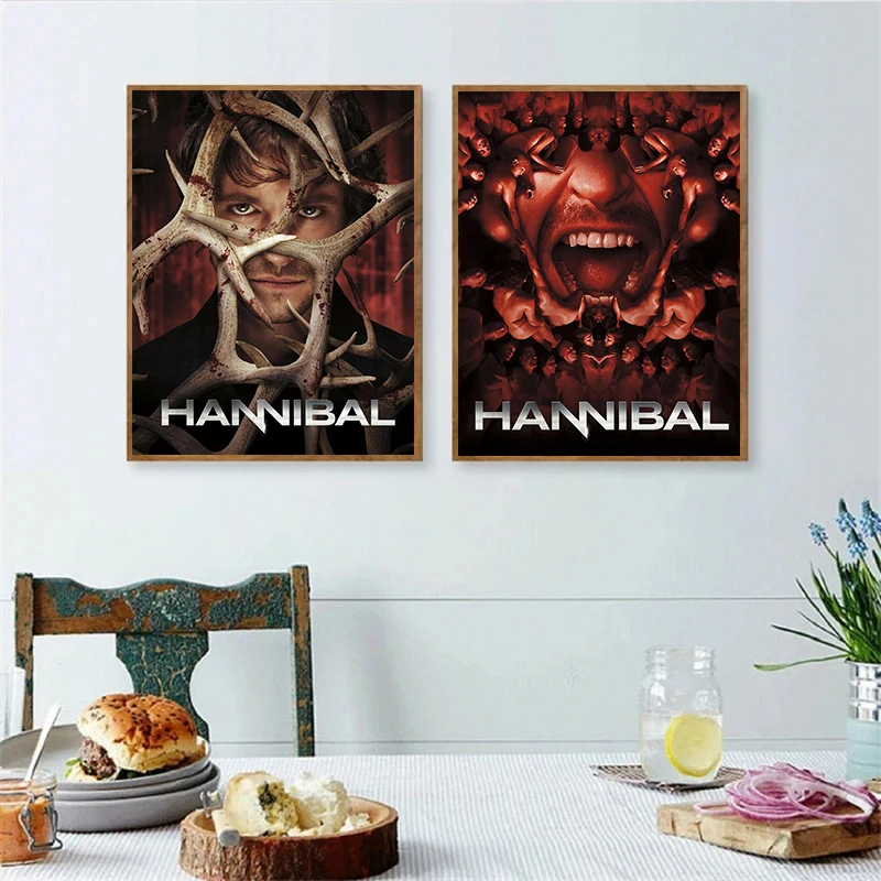 Classic Horror TV Series Hannibal Series Posters Movie Wall Art Picture Canvas Paint Prints for Bar Club Bedroom Home Decoration