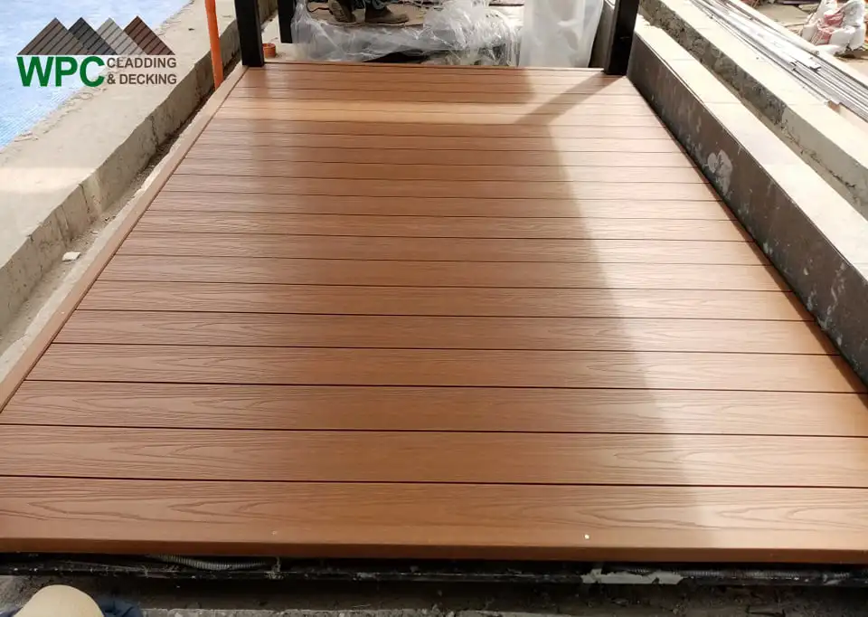 Decking Floor Wpc Dog Kennels พื้นกลางแจ้งขนาดใหญ่ Diy Wpc Decking Flooring