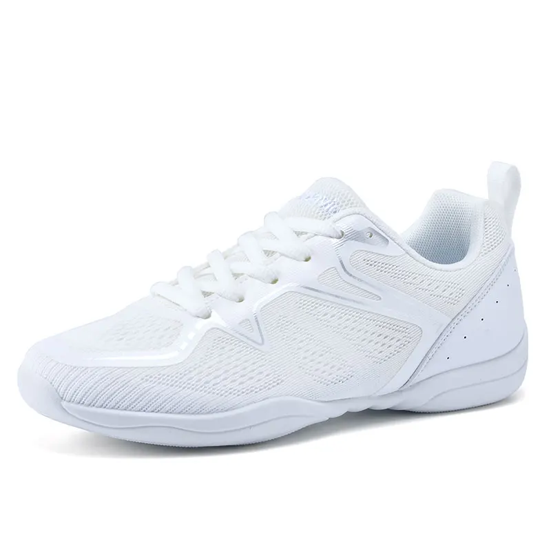 

Womens White Cheer Shoes Professional Cheerleading Dance Footwear Lightweight Aerobics Sports Sneakers D25