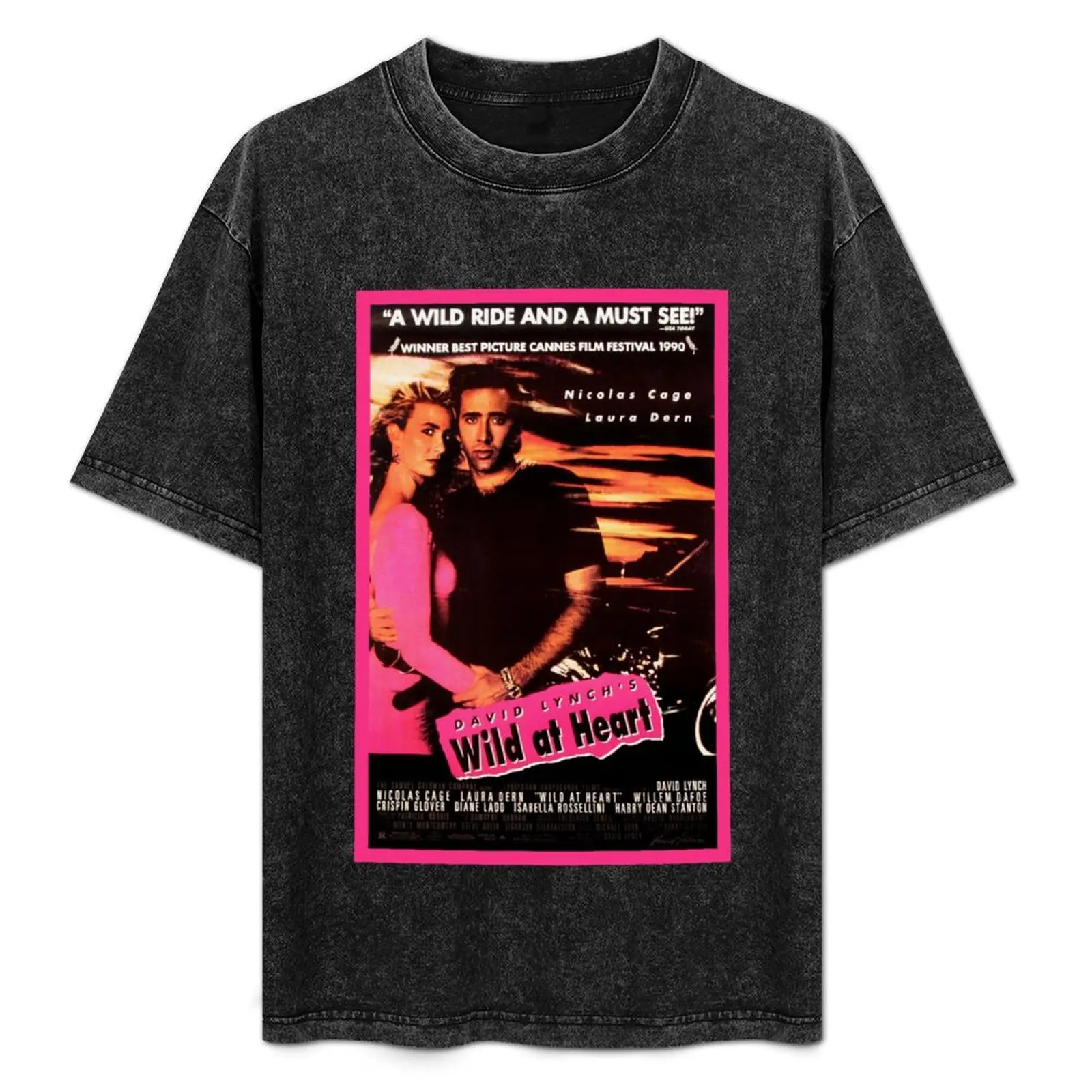 

Wild at Heart - Nicholas Cage & Laura Dern POSTER T-Shirt Simple Casual Short Sleeve Cotton T-Shirt