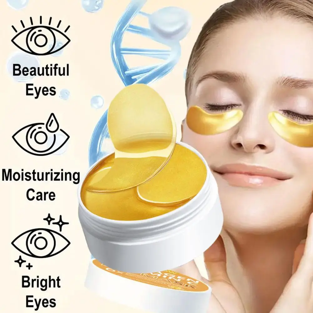 Collagen Vitamin C Eye Mask Kin-Friendly & Fast Absorbing, Deep Hydrating Care,Moisturizing Crystal Collagen Gel Eye Mask