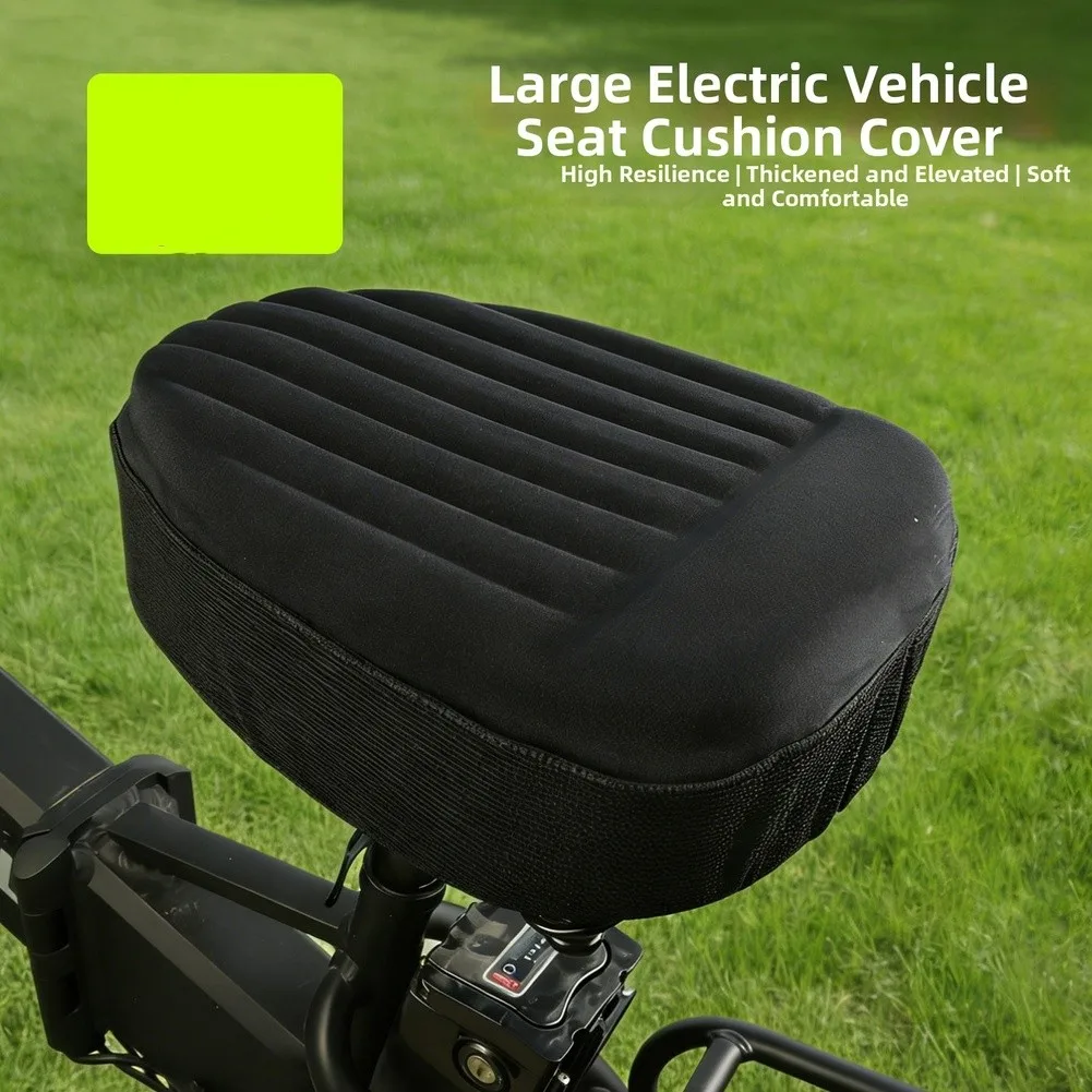 Electric Bike Seat Cover Supportive Foam PU Cushion High Elastic Sponge Bicycle Seat Cushion Cover Bicycle Cycling Seat Cover