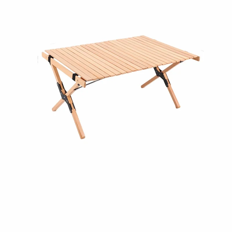 

Portable Folding Wood Table Camping Picnic BBQ Egg Roll Table Outdoor Indoor All-Purpose Foldable Table Furniture Equipment