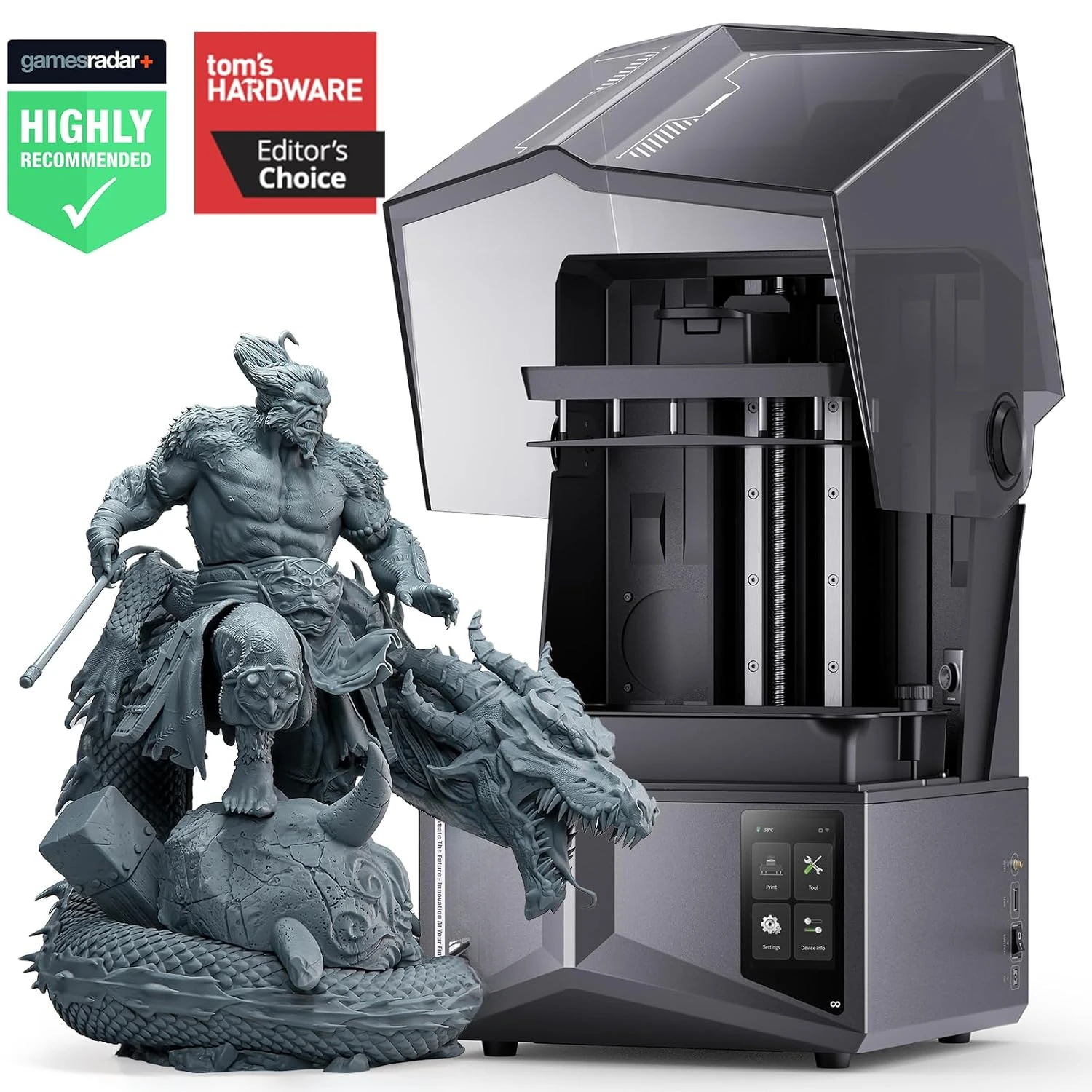 Saturn 4 Ultra 12K Resin 3D Printer, with Smart Automatic Leveling, 10-Inch 12K Monochrome LCD, 150mm/h Faster Printing S