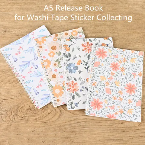 Libro di raccolta di adesivi A5 Nastro Washi fai da te Libro di rilascio di archiviazione Collezione di adesivi di cancelleria Libro di archiviazione di adesivi per latticini per ragazze
