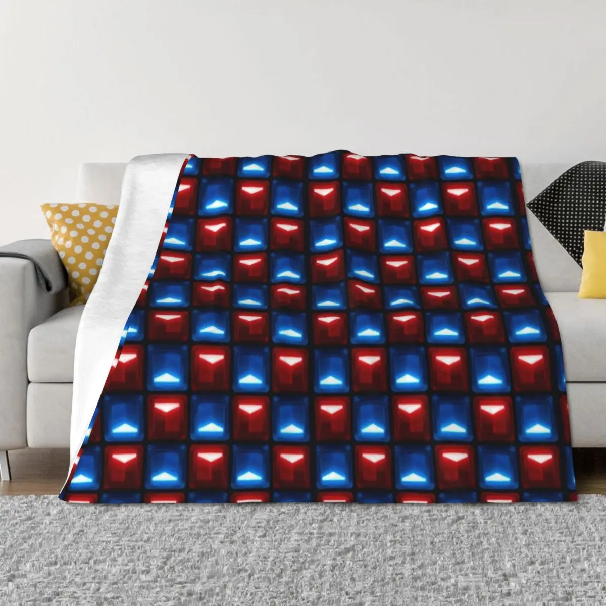 

Beat Saber - V2 Block Pattern Throw Blanket warm winter blankets and throws Winter beds Furrys Blankets