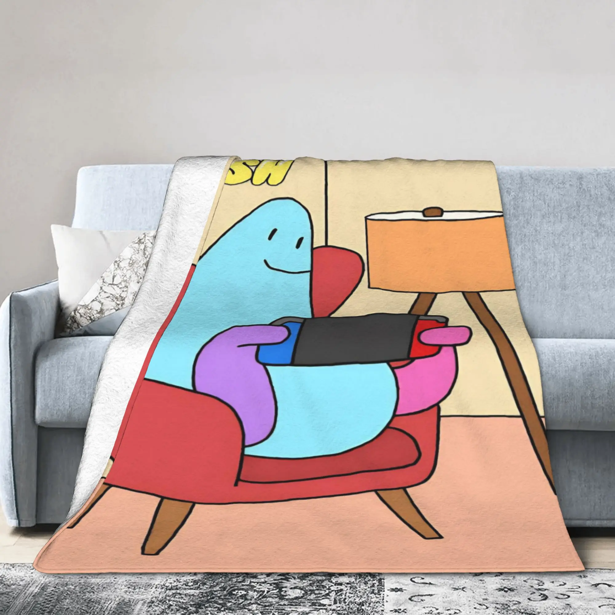 Relax The Land of Boggs  Blanket Stuff Room Decorative  Throw Blanket Lightweight Thin Coral Fleece Plush for Office