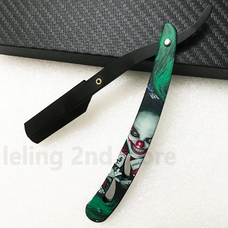 ماكينة حلاقة رجالية من صالون الحلاقة بحافة مستقيمة سكاكين ماكينة حلاقة يدوية لحلاقة اللحية والعناية شفرات قابلة للاستبدال هدية للرجال