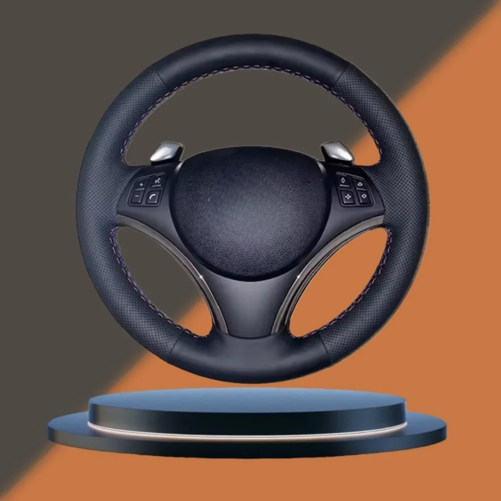 

Автомобильные аксессуары, сшитая вручную оплетка, искусственная кожа E82 E87 E88 E90 E91 E92 E93 X1 E84, чехол на руль автомобиля для BMW E81