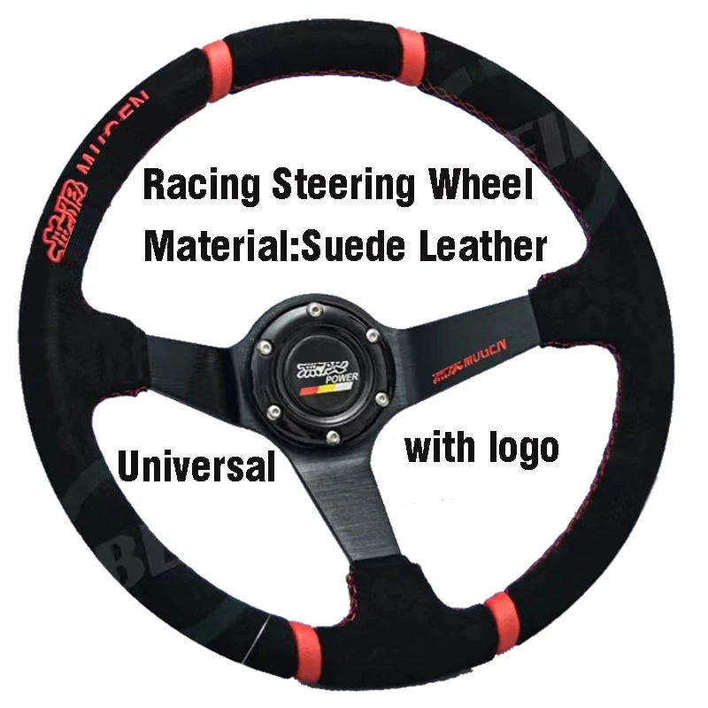 عجلة قيادة السيارة المعدلة 14 بوصة عجلة قيادة رياضية عالمية للسباق سريعة الإصدار عجلة قيادة السيارة ملحقات السيارة #5