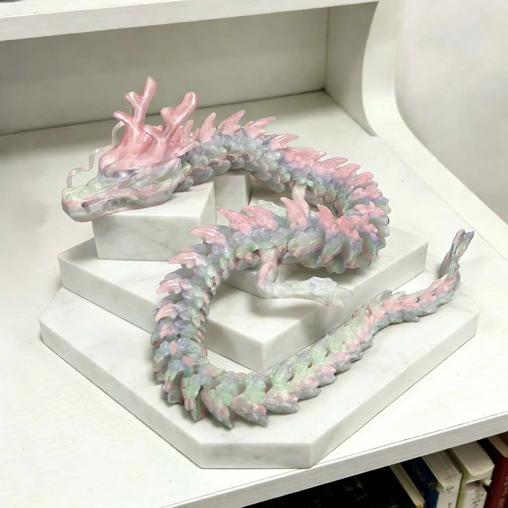 3D-gedruckte chinesische Drachenstatue, flexibles 3D-gedrucktes Tier, bunte Figurstatue, 90 cm/35,43 Zoll, 60 cm/23,62 Zoll, 30 cm/11,81 Zoll – Detail 9