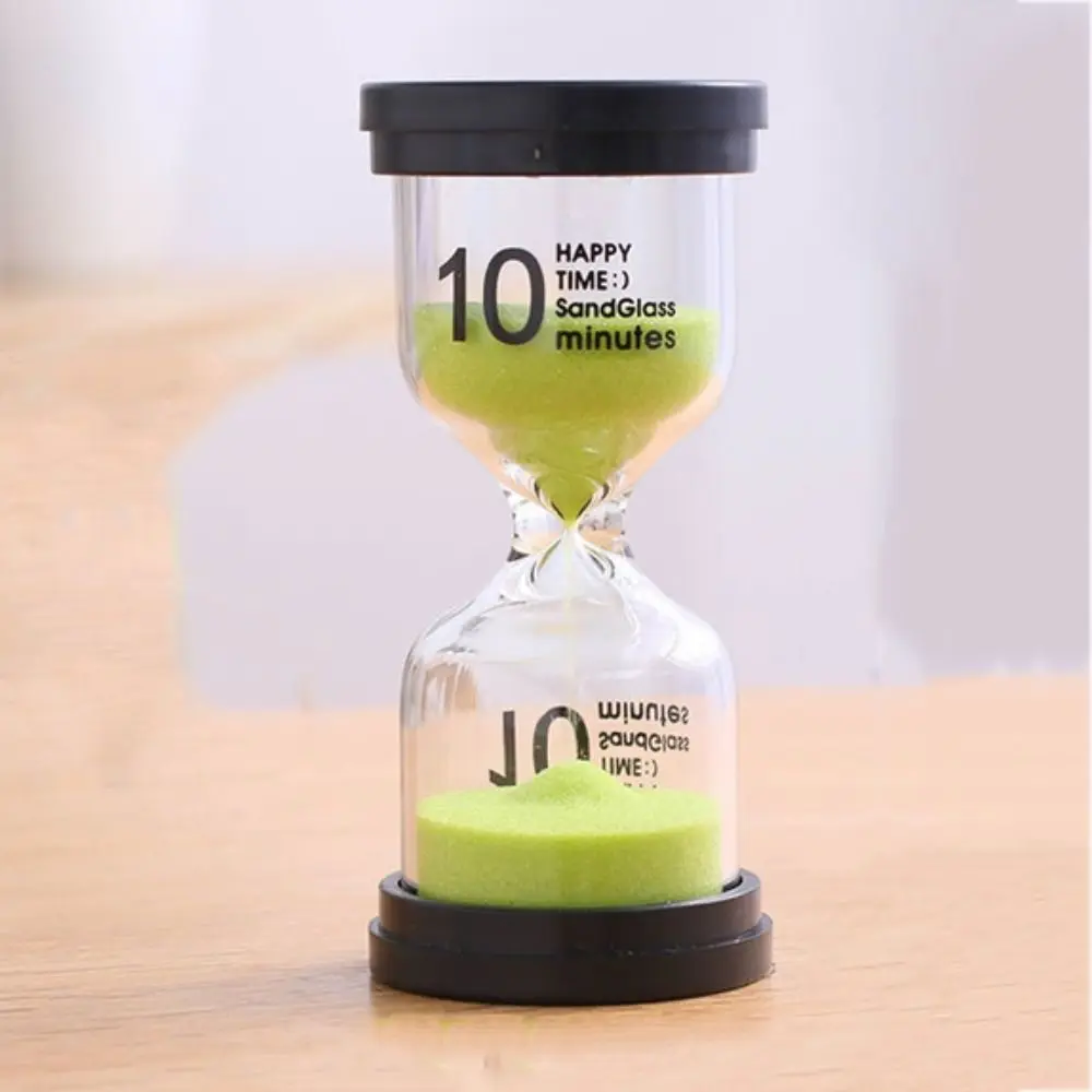 Gift Black Cover Electroplate Children's Toys Home Decoration Glass Tube Time Funnel Timer Sandglass Hourglass Desktop Ornament