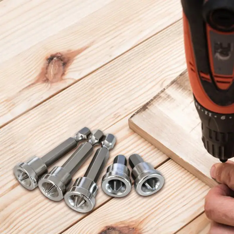

High Magnetic Screwdriver Drill Bit Set Anti-Slip Electric Bit Set Of 5 Anti-Slip Shock-Proof Screwdriver Drills For