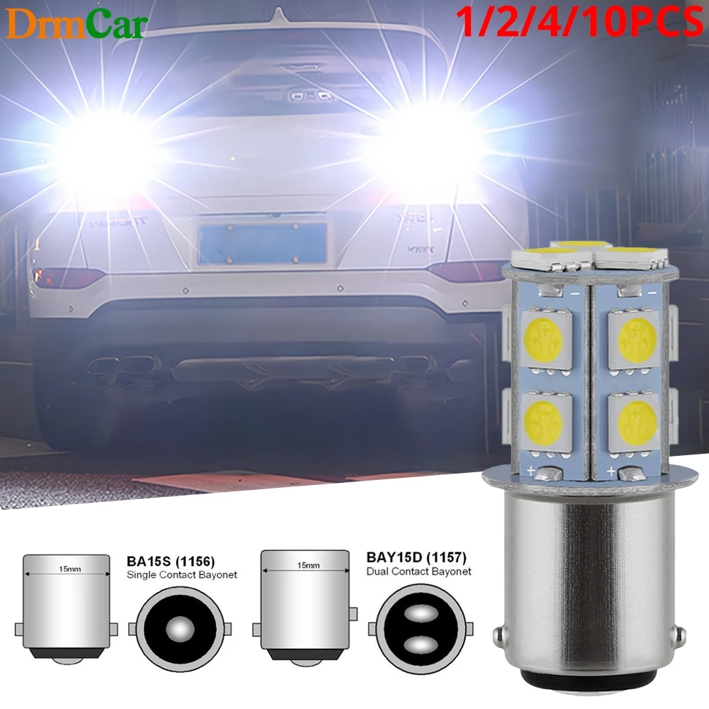 

1/2/4/10pcs 1156 BA15S 1157 BAY15D P21w Led Car Turn Signal Brake Light 5050 13smd LED Bulb 12V Auto Parking Tail Reversing Lamp