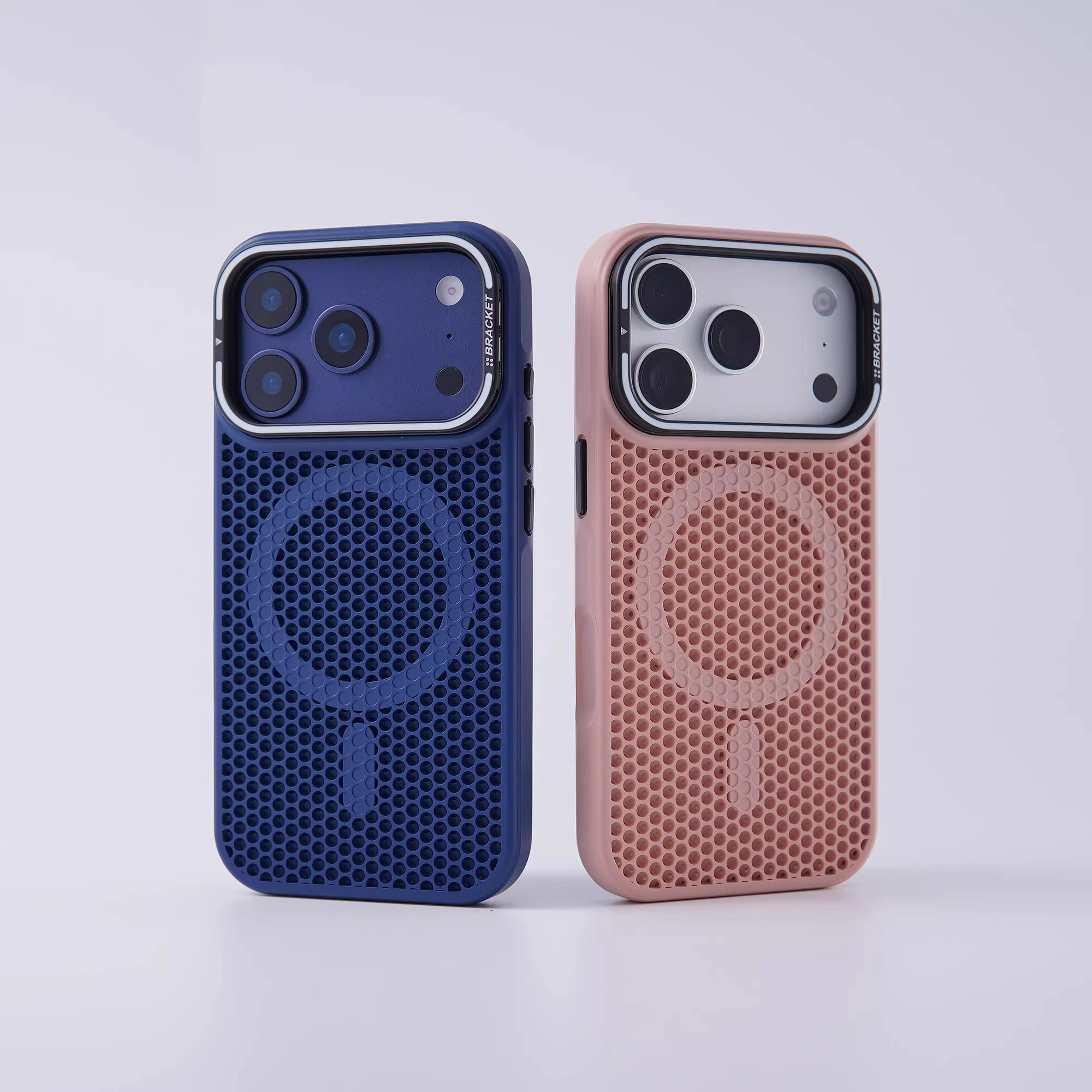 Niewidoczny uchwyt na obiektyw, siatkowa osłona chłodząca w kształcie plastra miodu do iPhone 18 17 16 Pro Max 15 Plus 14 13 12, kompatybilna z magnetyczną osłoną Magsafe. — zdjęcie produktu 5
