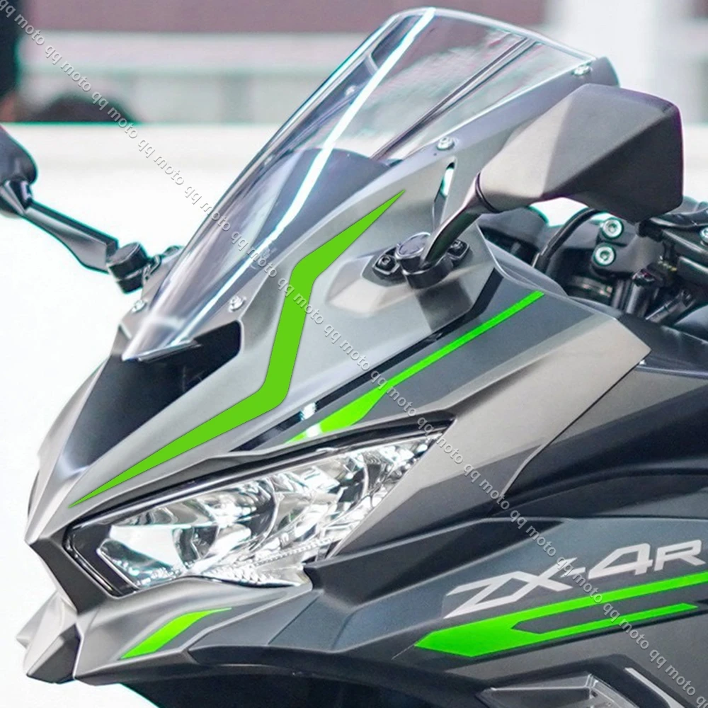 สําหรับZX-4R Zx -4rr 2023 สะท้อนแสงรถจักรยานยนต์Fairingสติกเกอร์ด้านหน้าชุดสติ๊กเกอร์Decalsอุปกรณ์เสริมกันน้ํา