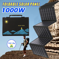 1000W Foldable Solar Panel 18V Portable Solar Cells Folding Bag USB+DC Output For Outdoor Hiking Camping Mobile Phone Charging