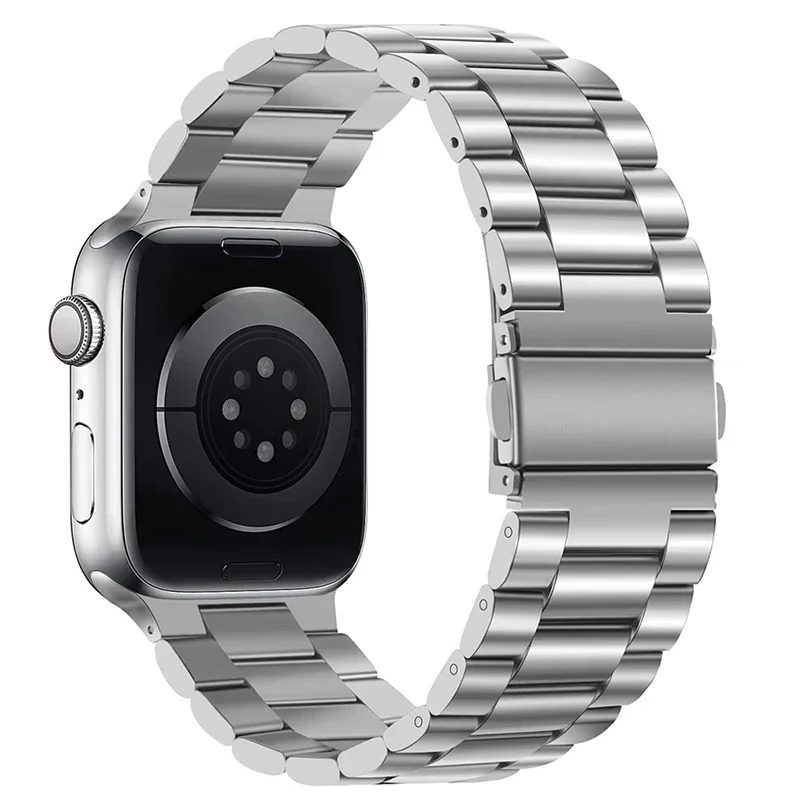 حزام من الفولاذ المقاوم للصدأ لساعة أبل باند 46 ملم 49 ملم 40/44 ملم 42 ملم 41 م/45 ملم سوار معدني IWatch Ultra2 Series 10 9 8 7 SE 6 5 4