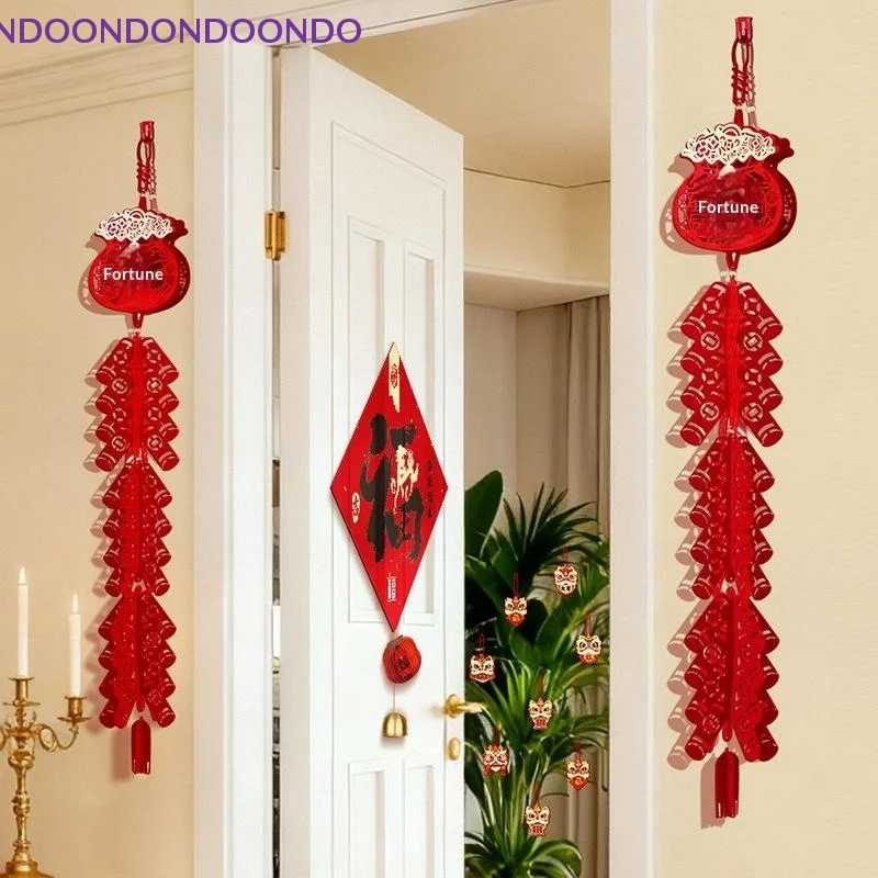 

Prosperous 2026 Horse Year Chinese New Year Fiery Cracker Trinket Lucky Emblem Pendant for Home Shop Gift