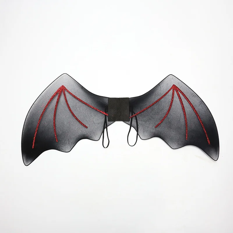 American Simple Halloween Party Performance Props COS Devil Wings Black Mesh Bat Wings Halloween Costumes