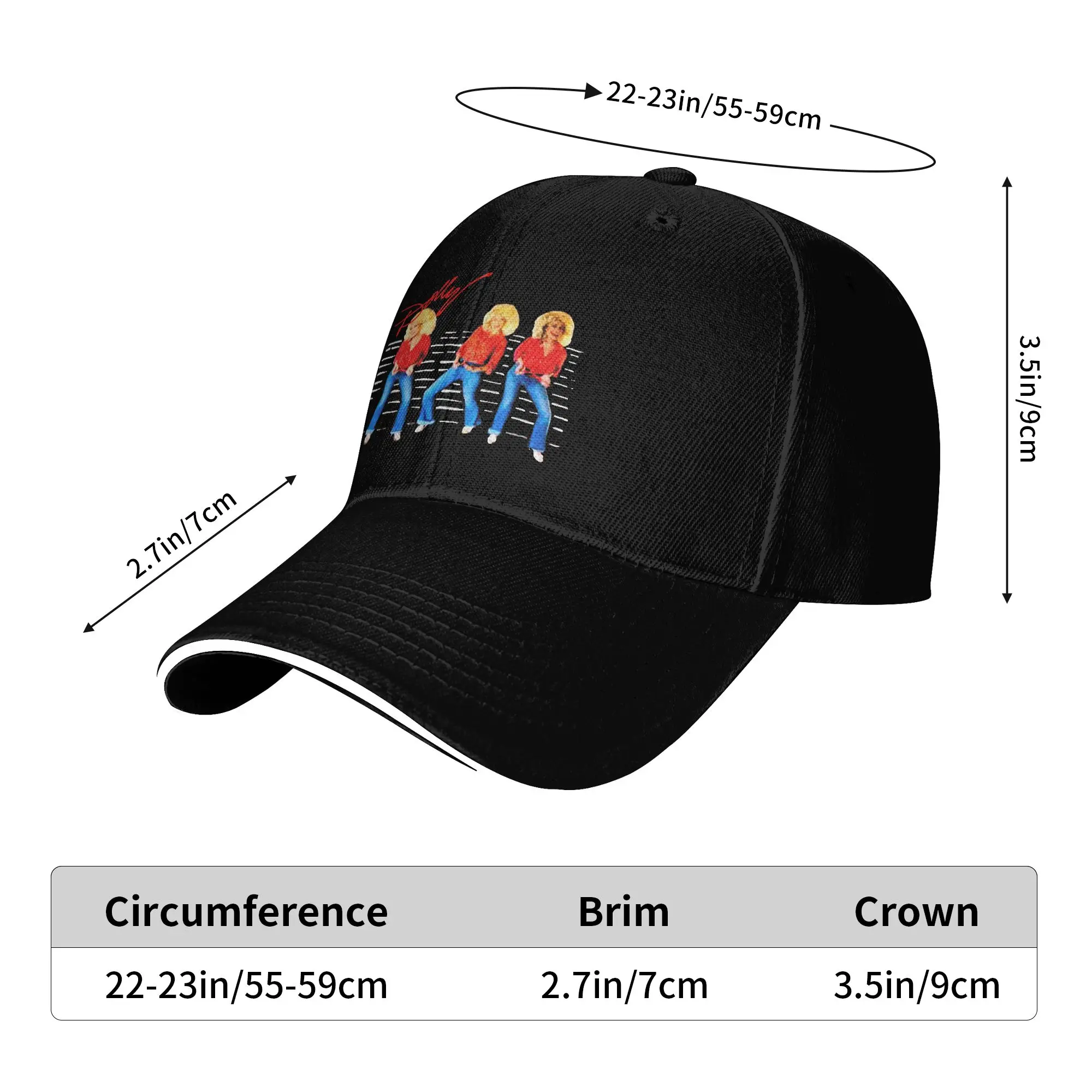 Dolly Parton Singer Casual Baseball Cap  Hiking Fishing Trucker Hat Summer Sun Visor Female Male Classic Snapback Cap