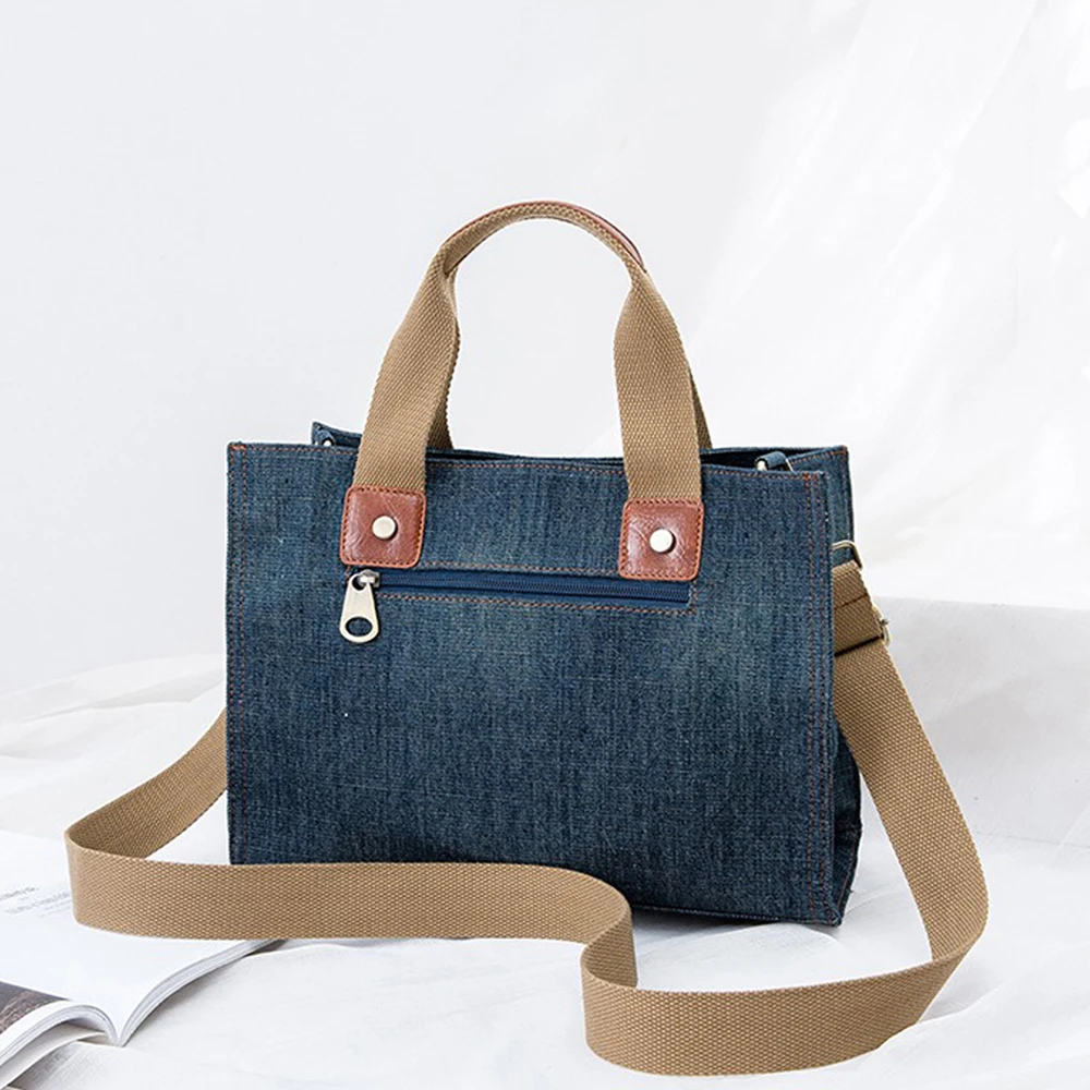 Annmouler Casual Bag for Women Large Capacity Denim Bag New Design Tote Bag Female Crossbody Bag Luxury Handbags