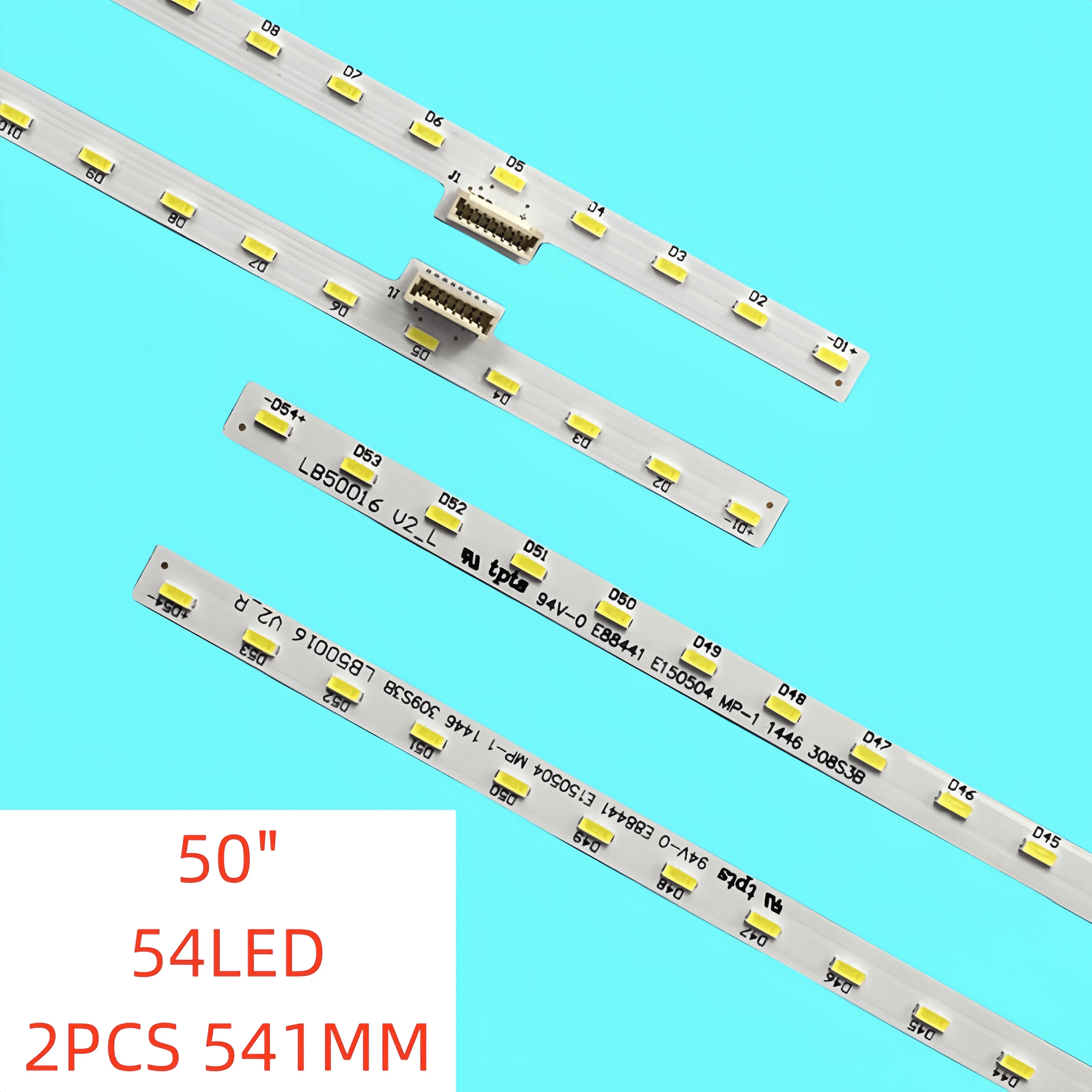 

2pcs/set NEW LED Backlight Strip for Sony KDL-50W800B 74.50T21.001-1-DX1 LB50016 V2-RV3-L 541MM 54LED