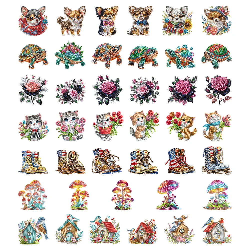 

Animal Special Shape Diamond Painting Fridge Magnet Fridge Stickers Diamond Art Fridge Magnet for DIY Crafts Party Gift
