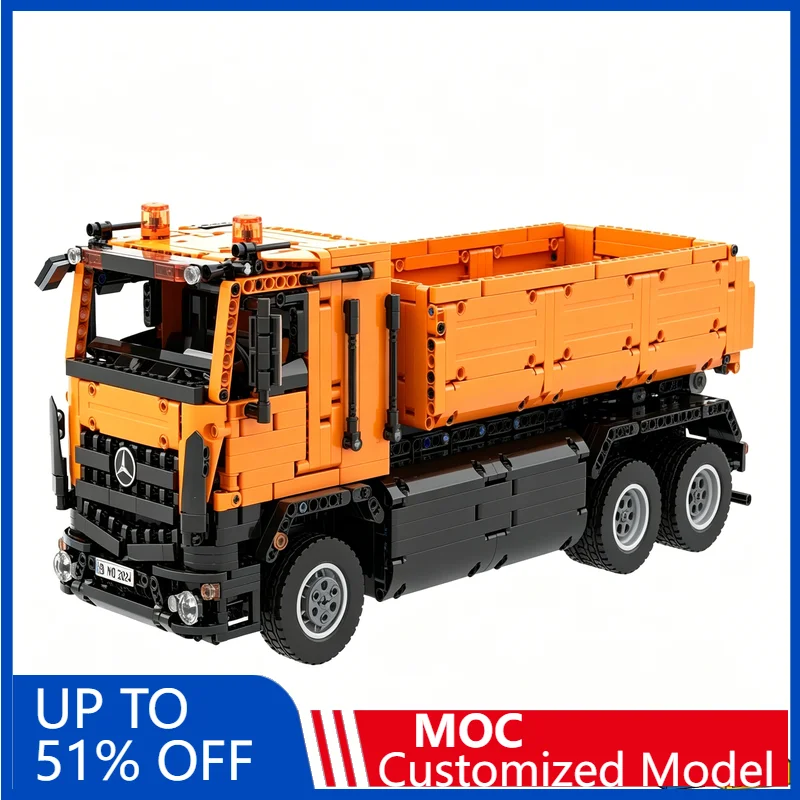 

NEW 2389 PCS Customize Arocs Roll Off Tipper Truck RC Vehicle Building Blocks Model DIY Educational Assembly Toy Collection Gift