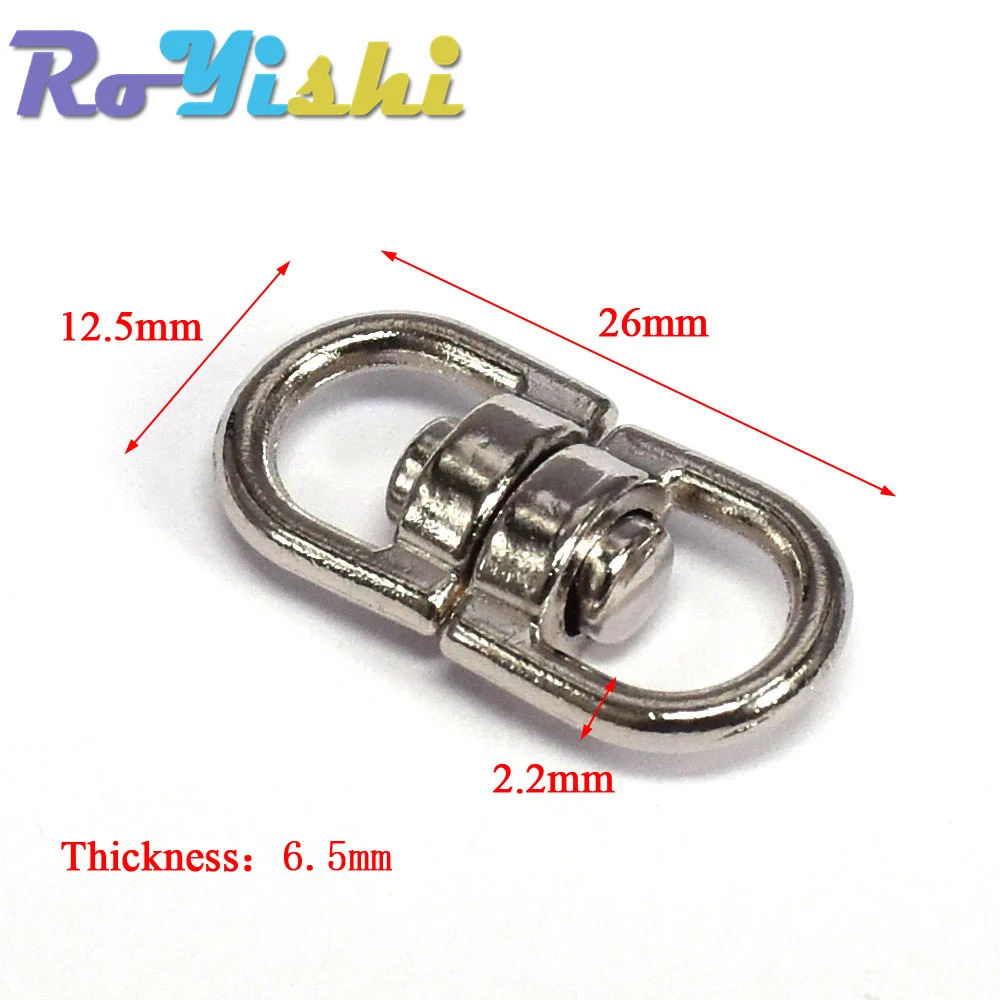 10 Pcs/pack Silver Metal Swivel Hook Clasp Key Chains Keyrings Connectors For Lanyards Paracord Handbag Bag Parts