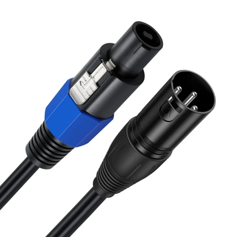 Speakon Plug Male to 3Pin Male Speaker Extension Cable Microphone Wire Dropship