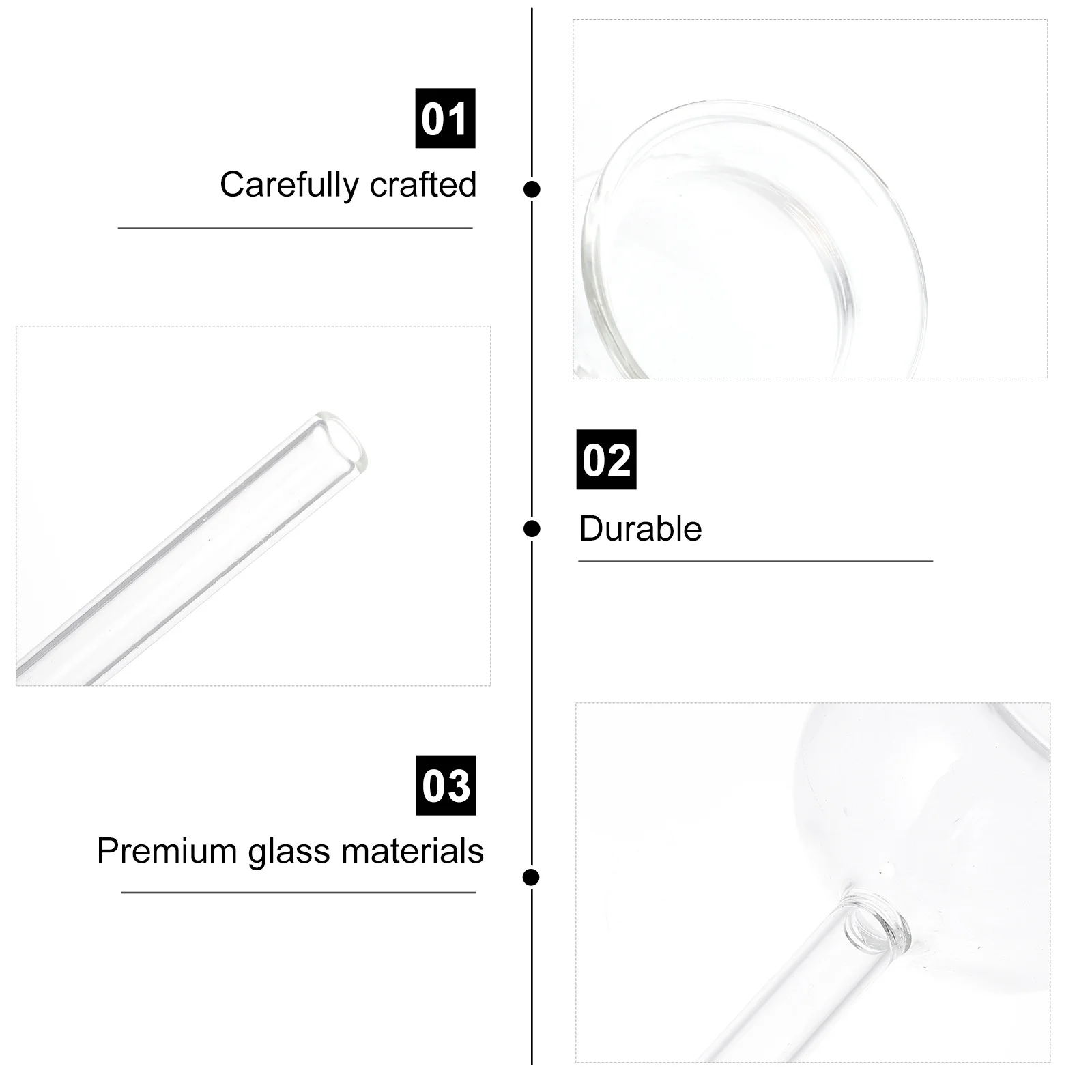 

2Pcs Long Neck Glass Funnel Transparent Chemical Resistant Filling Funnel for Small Bottles Laboratory Scientific Experiment