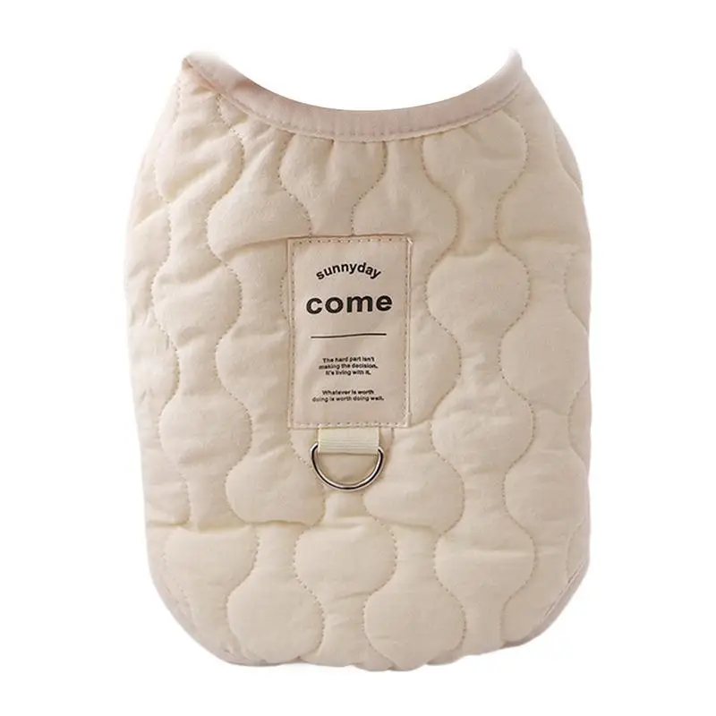 소형 개 겨울 재킷 하네스 구멍 내장 따뜻한 개 재킷, 추운 날씨 애완 동물 의류, 작은 개 고양이용 아늑한 눈 조끼