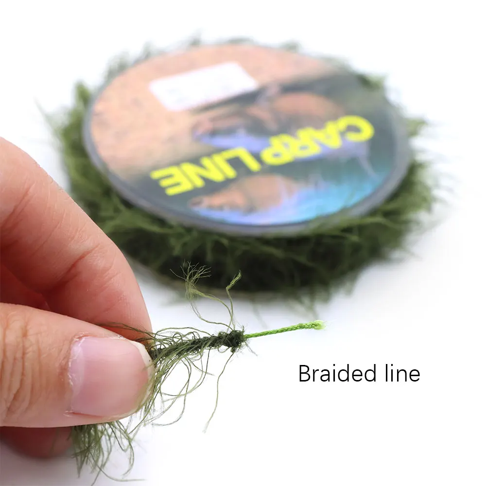 Línea de pesca de carpa, alambre trenzado de hierba para aparejo de pelo de carpa, gancho suave, método de línea de algas marinas simuladas, aparejos de accesorios de alimentador