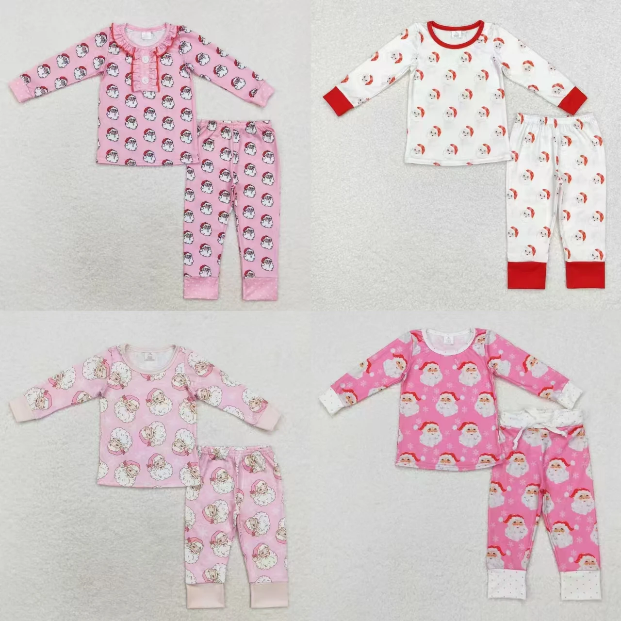 

Wholesale Kids Toddler Long Sleeves Shirts Pants Baby Girl Sleepwear Pajamas Outfit Children Infant Christmas Santa Set