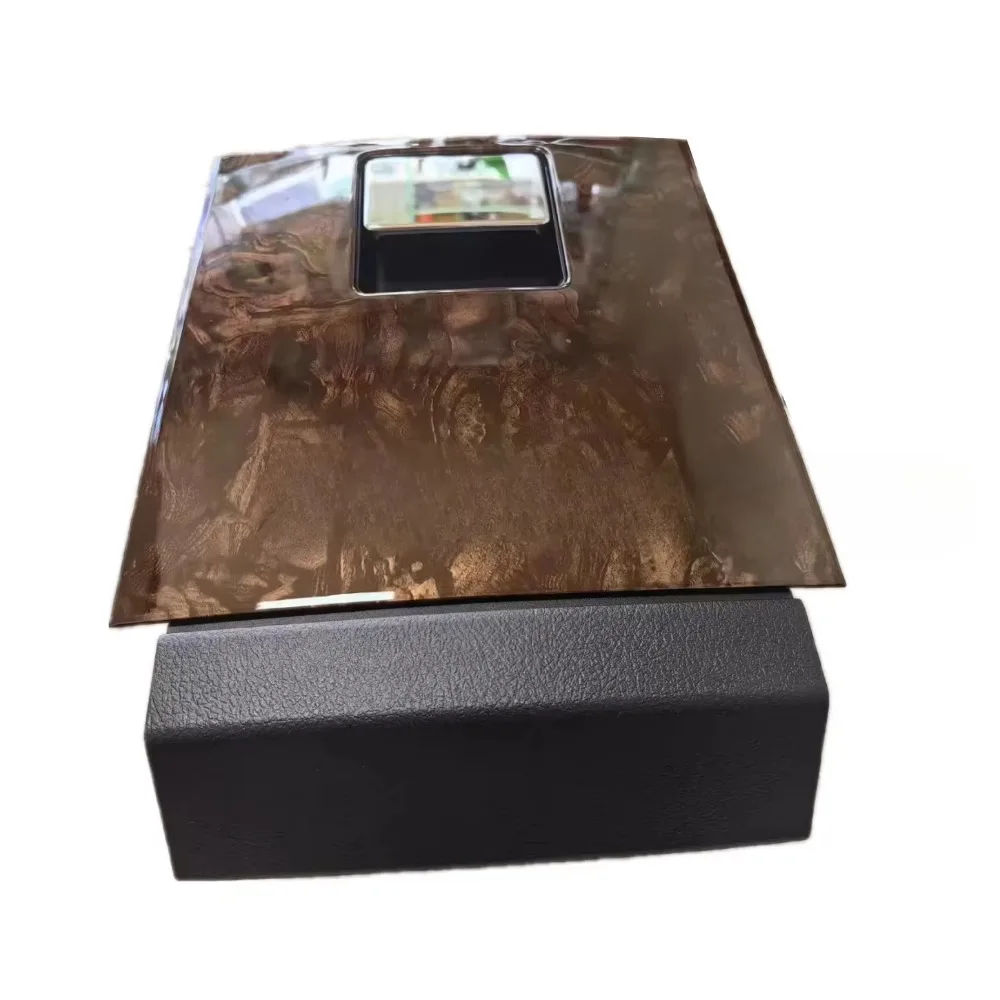 For Toyota Vellfire 2015-2022 Armrest Storage Box Second-Row Storage Compartment Rear-Row Walnut Drawer Storage Box