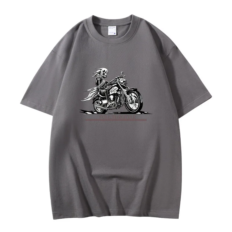 メンズ通気性オートバイTシャツ,半袖トップス,カジュアルコットンTシャツ,プリントファッション,夏