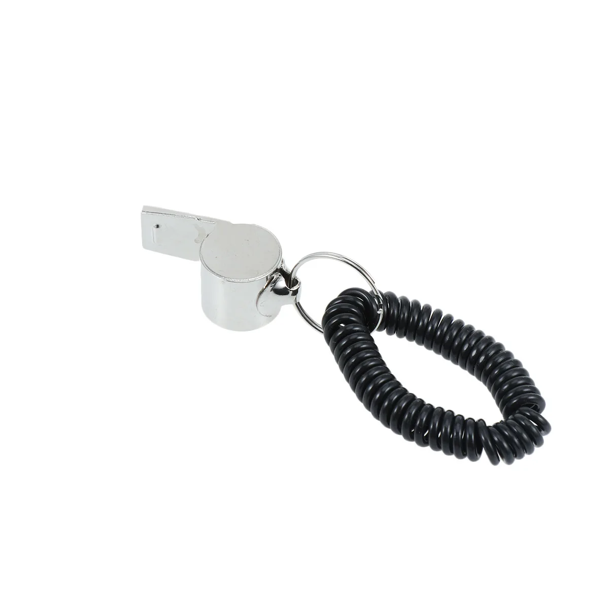 

2 Pcs Stainless Steel Whistle Referee Aid Metal Survival Bird Dog Training Black Lanyard