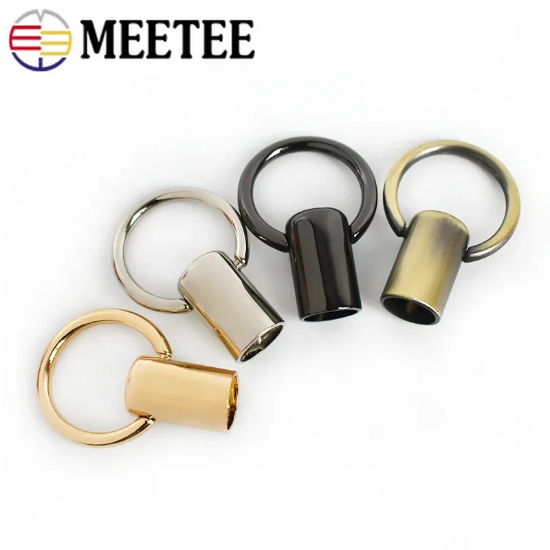 4/10pcs 12X46mm O Ring Handbag Handle Cap Connector Hanger Hook Metal Bag Strap Stopper Cord Buckle DIY Hardware Accessories