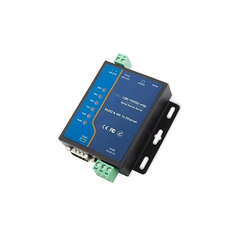 Usr-Tcp232-410S RS232/RS485 Serial to Ethernet Adapter IP Device Server Converter Support DHCP/DNS Industrial Communication