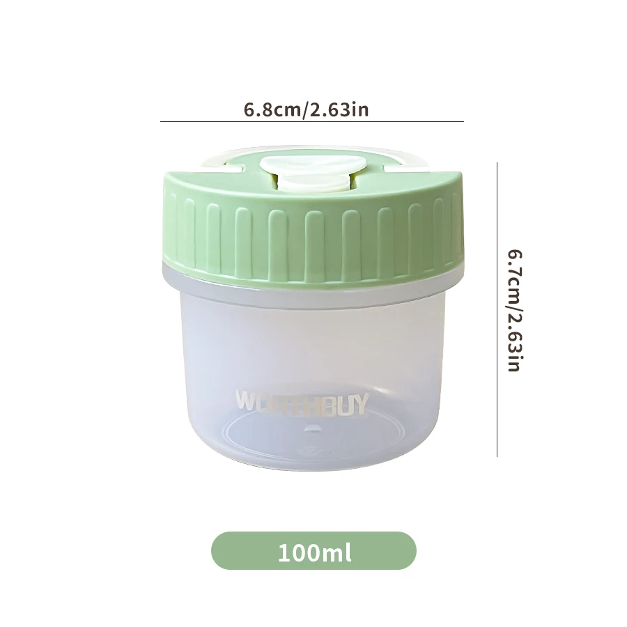 100ml Kleine Voedsel Opbergdoos Vochtbestendige Gedroogd Fruit Snack Verzegelde Pot Herbruikbare Koelkast Fruit Vers Houden Doos Voedsel container