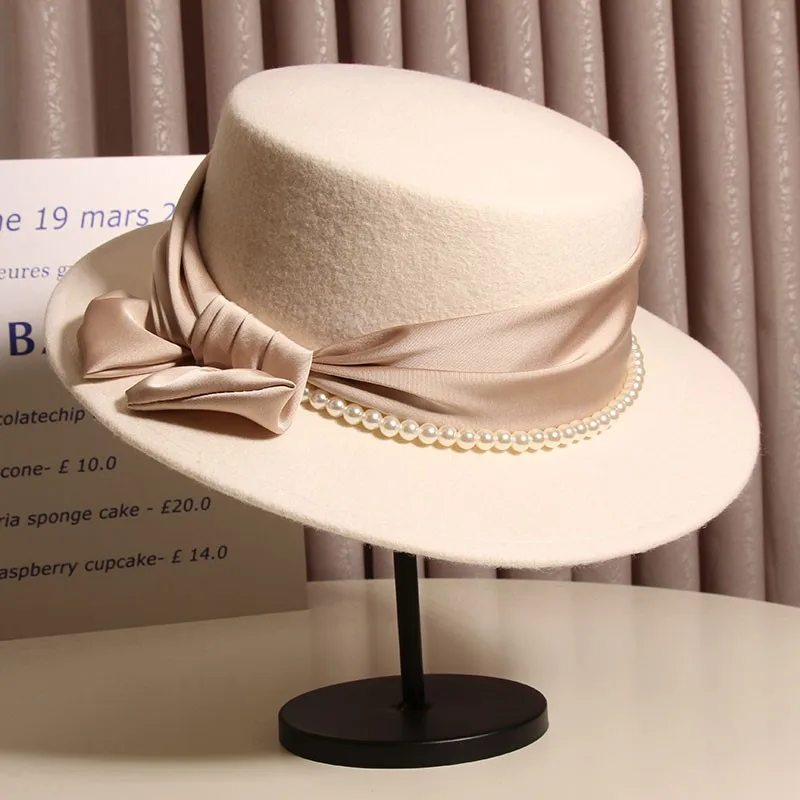 

Women's hat top hats british cup Caps women wool luxury elegant woman hat wedding ceremony chapéu panama fedora free shipping