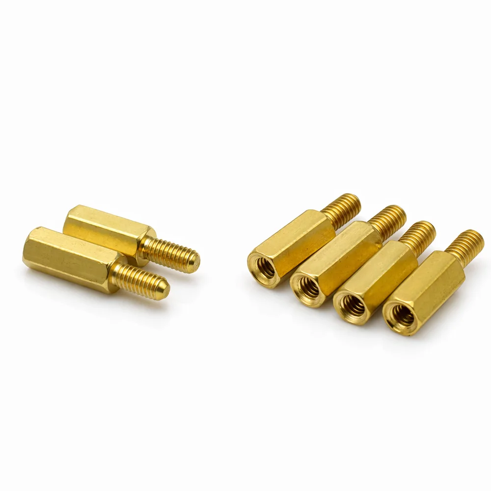 5/10/20pcs M2 M2.5 M3 M4 M5 M6 Hex Brass Standoff Computer Motherboard Spacer Single End Stud for PC Case