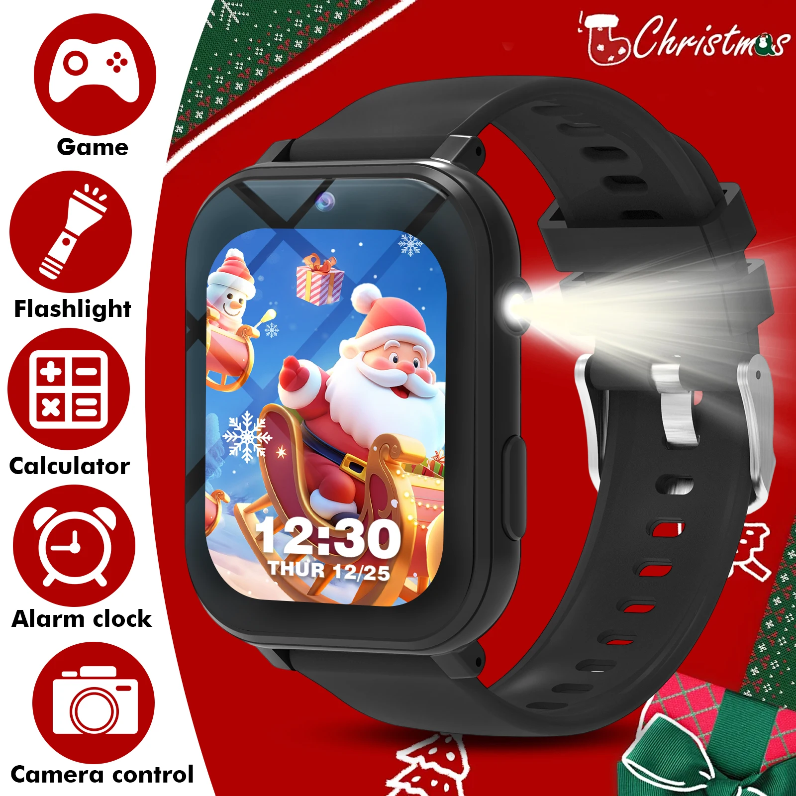 New Kids Smartwatch,Wireless Music Playback,Music Control,Calculator, and a Flashlight Function,Making It a Perfect Birthday