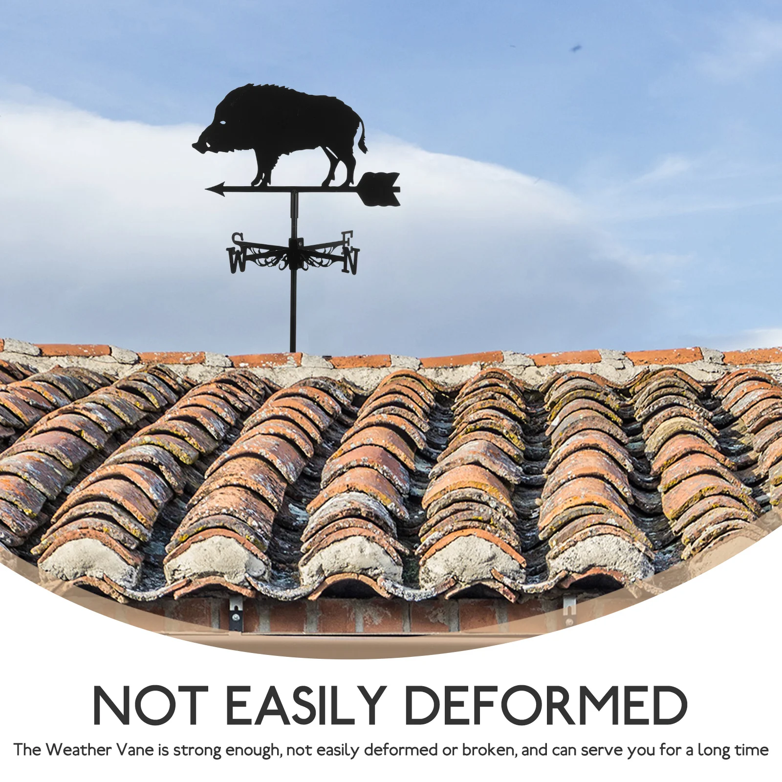 

Vintage Metal Weathervane Garden Decoration Wind Direction Indicator Lawn Garage Roof Patio Ground Insert Weather Vane Iron