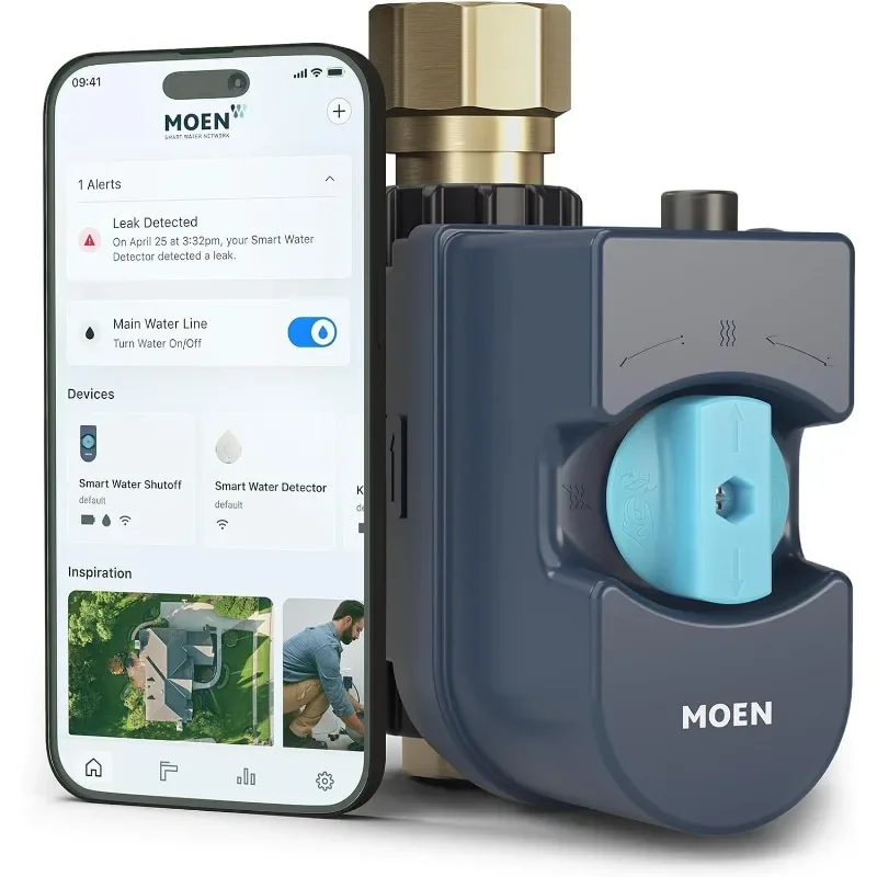 

Flo Smart Water Monitor and Automatic Shutoff Sensor, Wi-Fi Connected Water Leak Detector