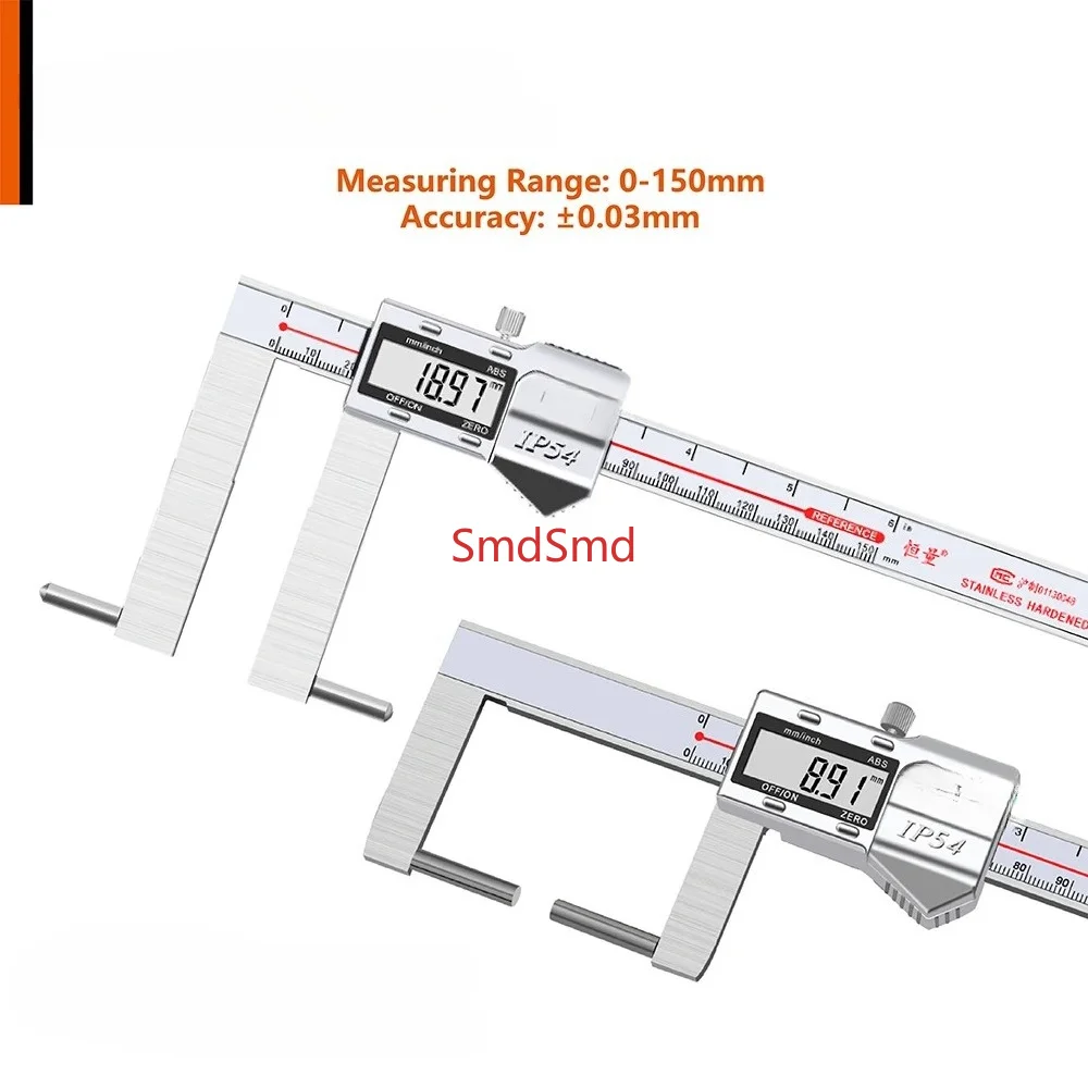 Metric Inch Lengthened Cylindrical Head Inner Groove Digital Caliper Arc Groove Measurement Outer Groove Electronic Caliper