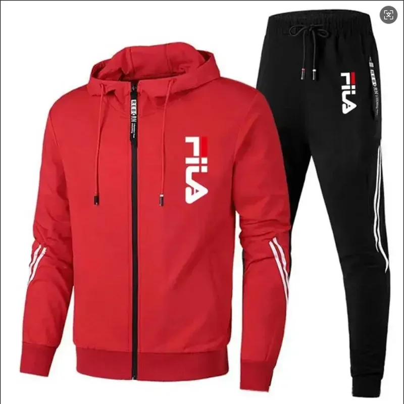 Conjunto Deportivo de Dos Piezas para Hombre, Primavera-Otoño 2026, Chaqueta con Cierre y Pantalones Deportivos, para Baloncesto, Fitness y Uso Casual