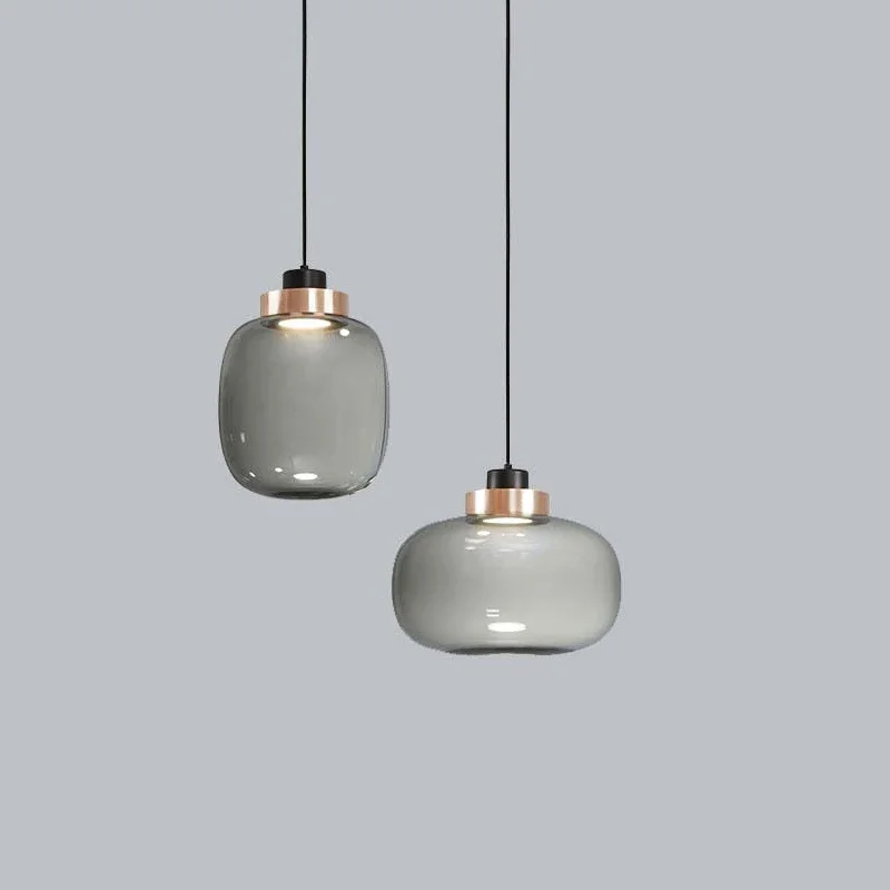 Modern LED Glass Pendant Light, Designer, Quarto, Cabeceira, Candeeiros Pendurados, Minimalista, Restaurante, Bar, Sala de Estudo, Home Lighting Decor